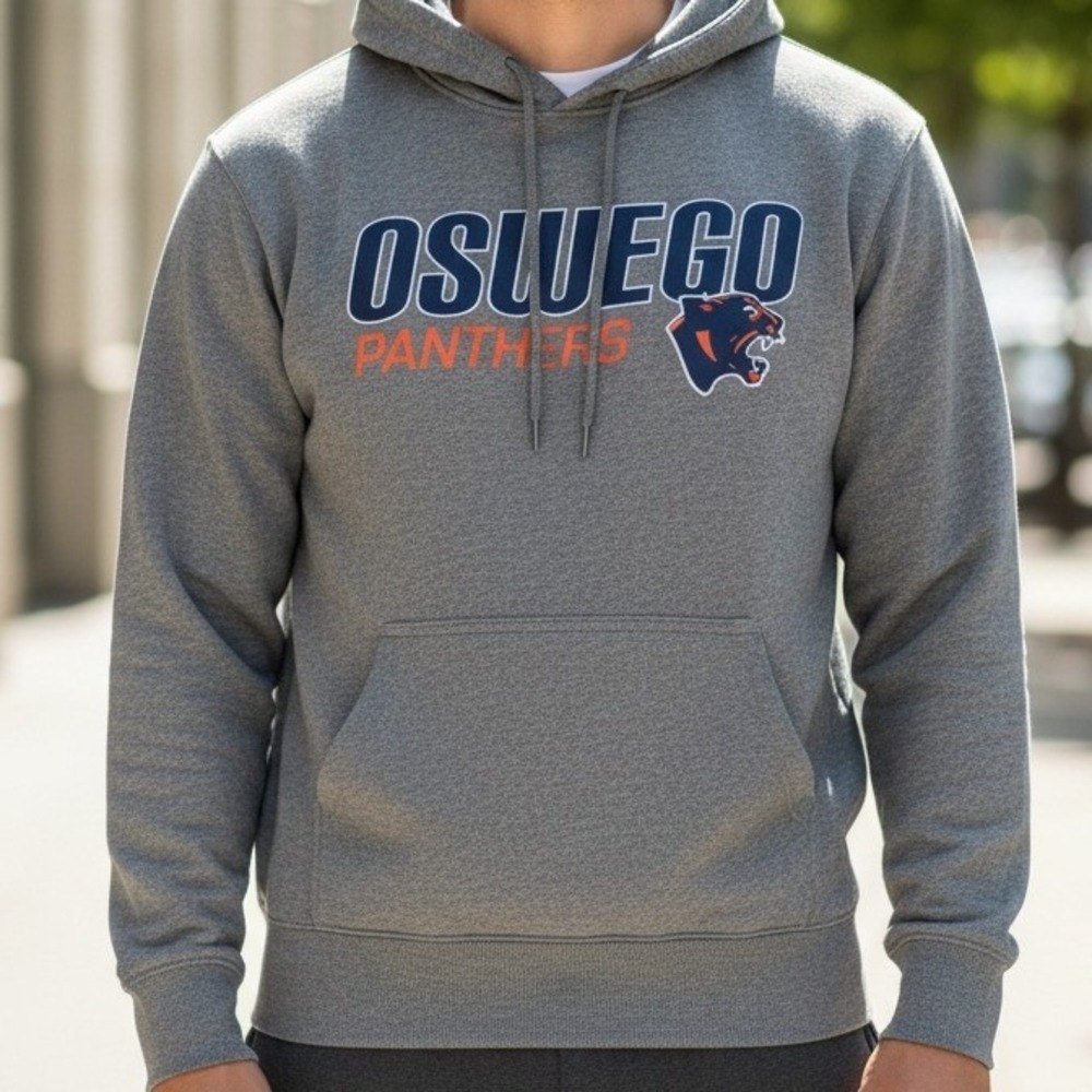 Oswego Panthers PEL Athletic Gray Hoodie Sweatshirt Men's‎ Size S